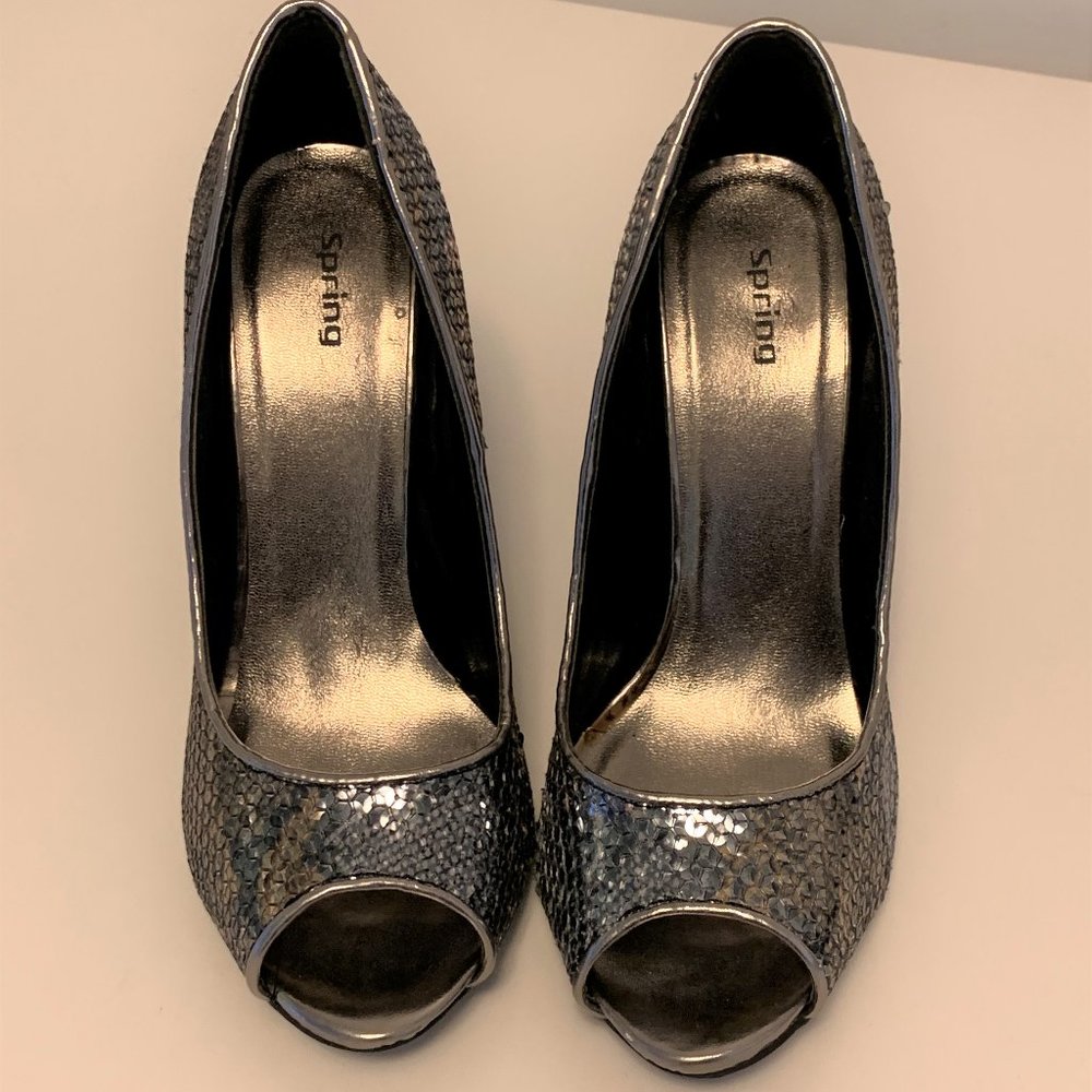 Spring Sequin Heels - Picture 3 of 3